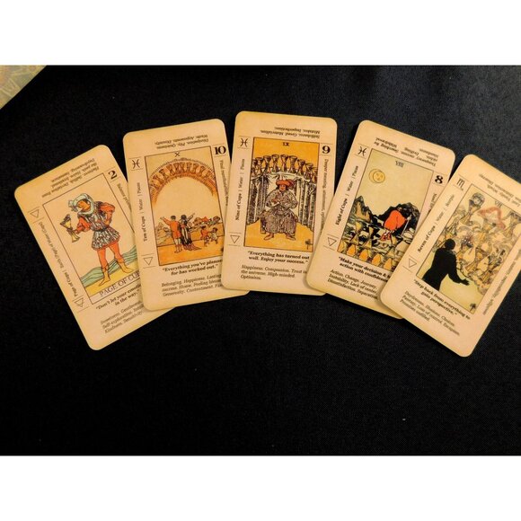 Meaning Tarot Antiqued Deck 78 Tarot Cards Witch Pagan Wiccan Divination - Picture 5 of 10
